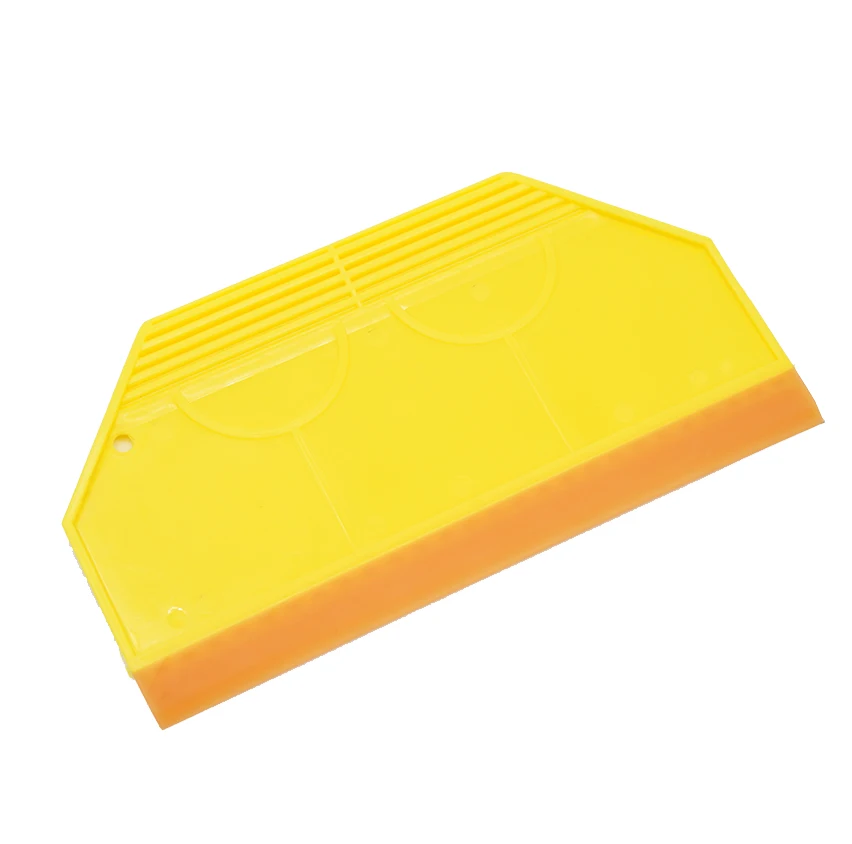 

Free Shipping 21cm Squeegee Scraper Car Window Tint Tools Yellow Handled With Scraper Silicone Wiper Blade Car Wrap Tool
