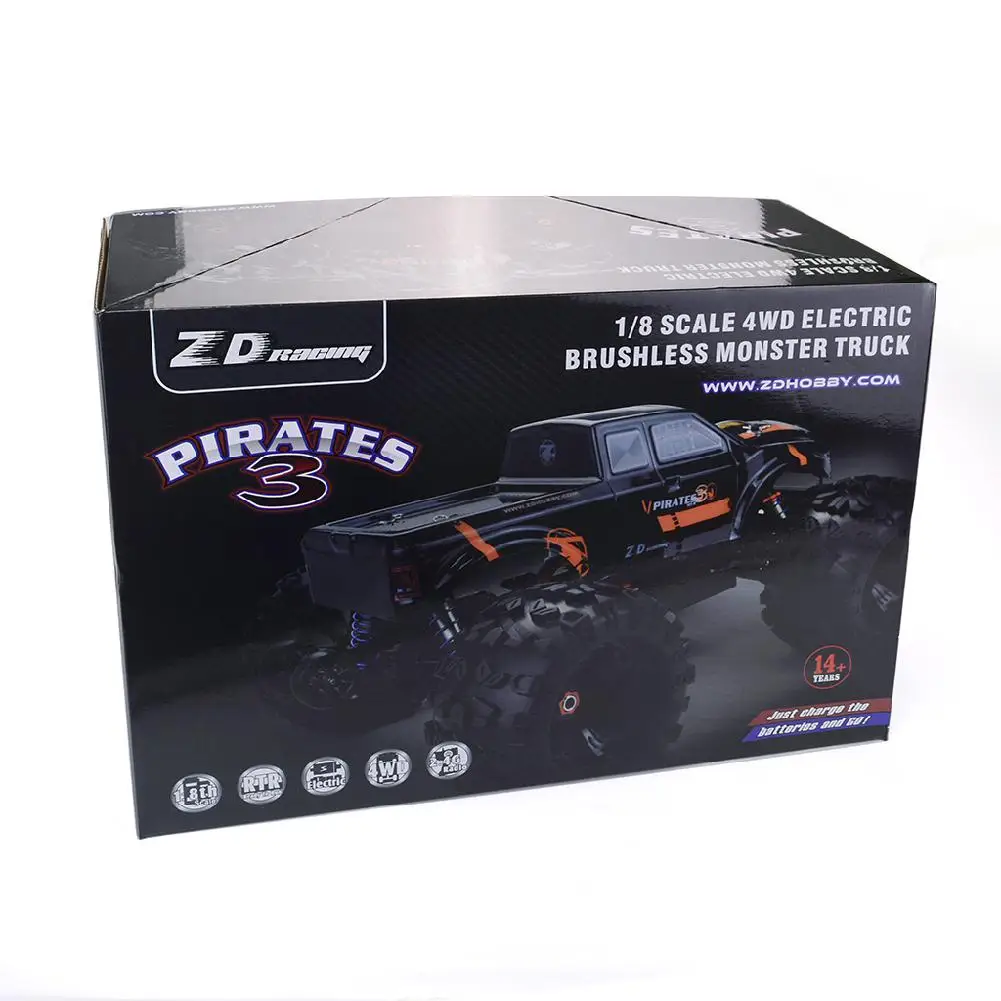 LeadingStar zd Racing MT8 Pirates3 1/8 2,4G 4WD 90 км/ч Электрический бесколлекторный RC автомобиль металлический корпус RTR