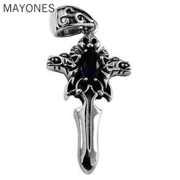

Real S925 Silver Men Pendant Cross Sword Shape Solid 925 Sterling Silver Pendants Necklaces Mens Jewelry Birthday Gift