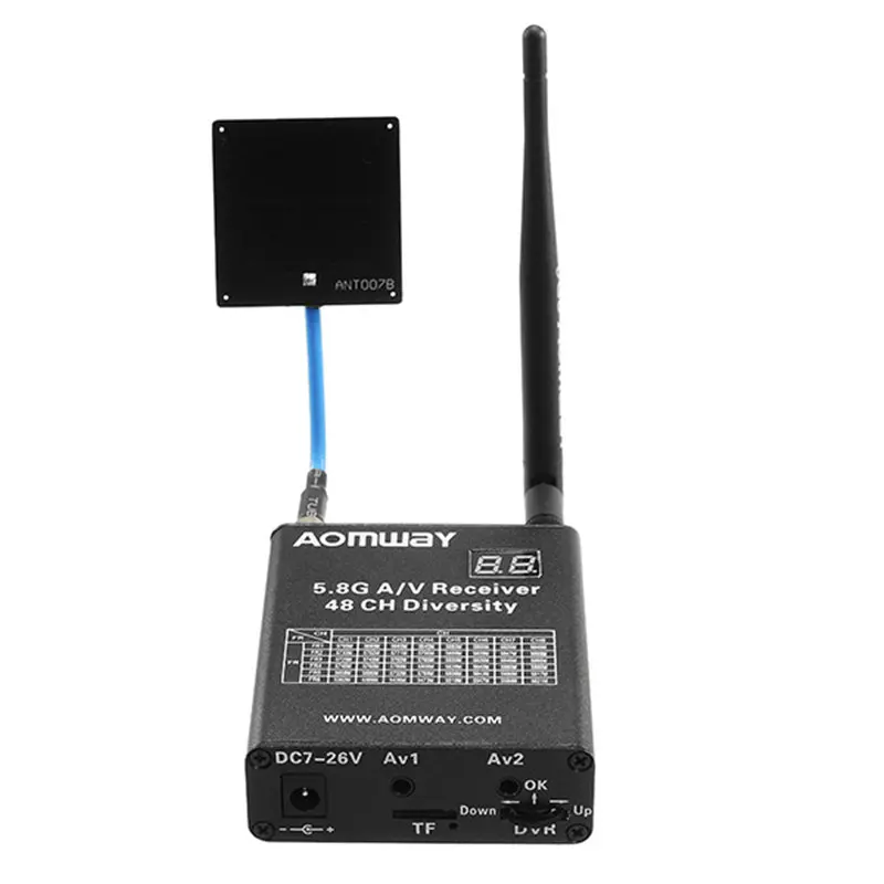 Aomway RX006 DVR видеорегистратор 5,8G 48CH разнообразие Raceband A/V приемник для RC Мультикоптер антенный передатчик часть