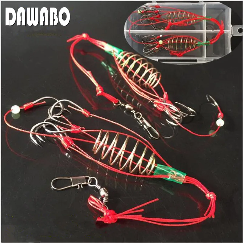 

DAWOBO 2Pcs/lot Explosion Fishook Fishing Hooks Pack Fishing Tackle Fish Hooks High Carbon Steel Sharp Fishhooks