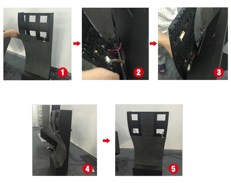 P3 indoor flexible led moduel 8040 pixels full color soft module 240mmx120mm for special shapes led display 120 scan  (18)