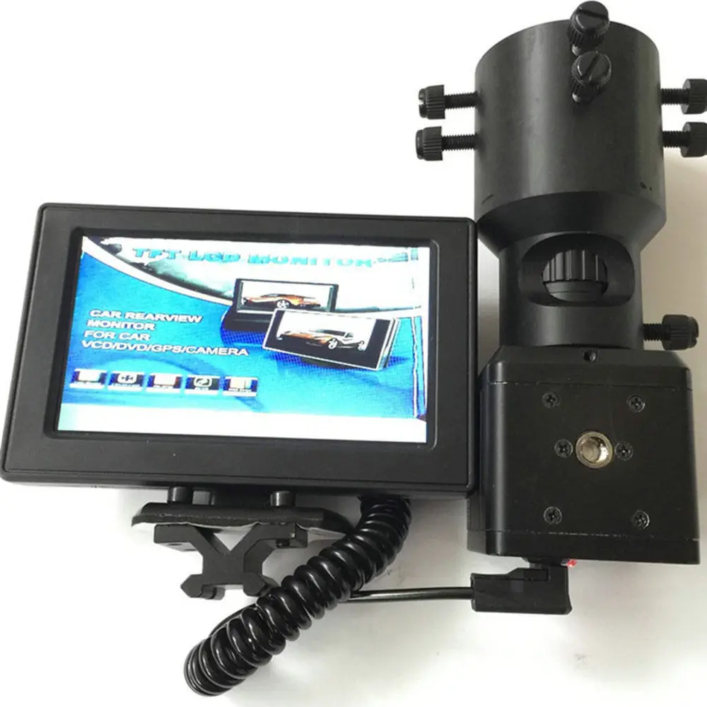 No falashlight 30mm Охотничий троп ночного видения с ЖК-экраном, монитор камеры, кольца для крепления, лазерный заполняющий светильник, светильник-вспышка для тактического прицела - Цвет: No falashlight 30mm