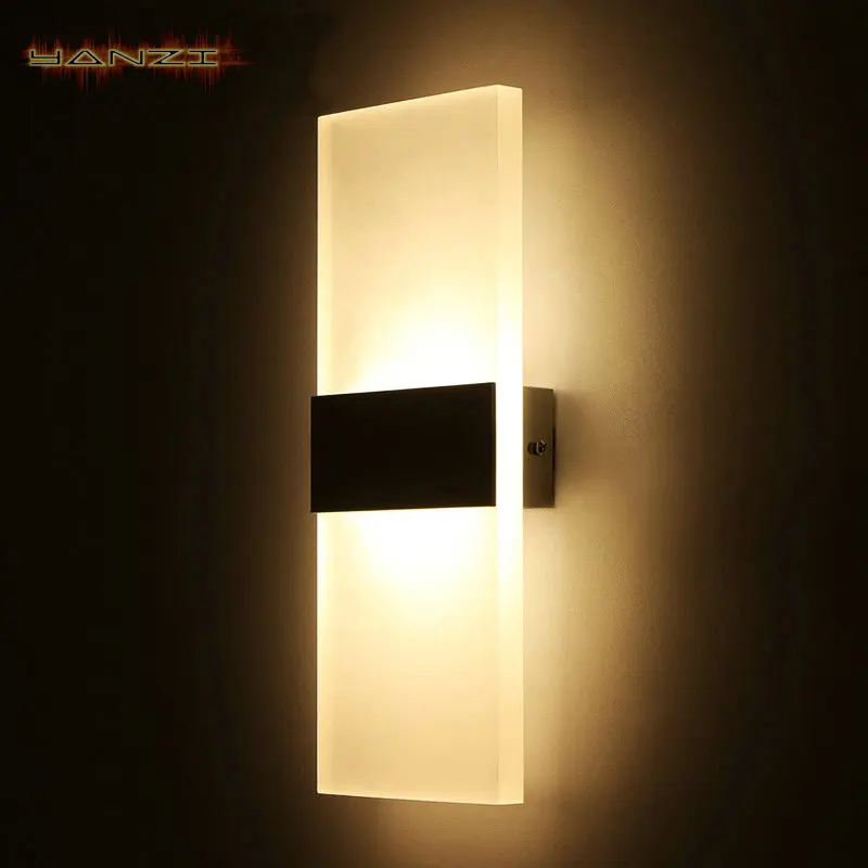 6W Warm White LED Wall Lamp Bedroom Light Bedside Living Room Hallway Balcony Stairs Wall Light
