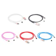 2 в 1 Магнитный 8 Pin 1 м Micro usb кабель для зарядки контроль звука освещение магнит зарядное устройство адаптер Шнур для iPhone Android