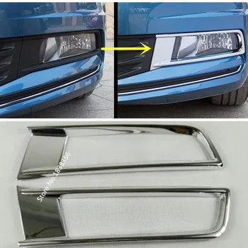 

For VW Volkswagen Touran L 2016 2017 2018 2019 car body front fog light lamp detector frame stick ABS Chrome cover trim part