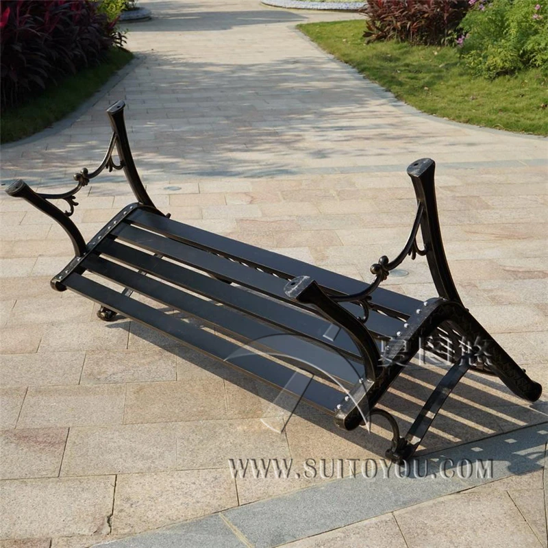59 inch backrest cast aluminum leisure rust proof park bench garden chair for backyard