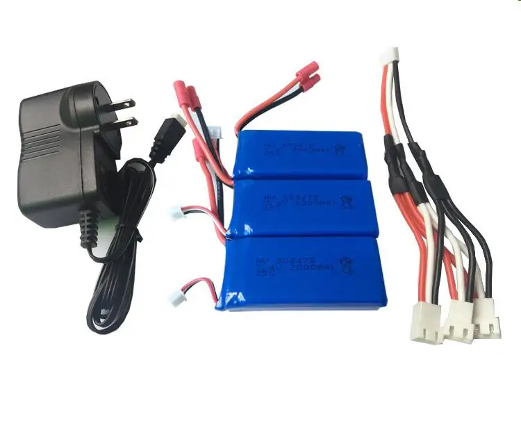 

YUKALA X8C X8W X8G X8HC X8HW X8HG 899 RC quadcopter 7.4V 2000mAh Li-polymer battery 3pcs with wall charger