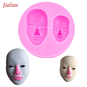 

Mask shaped 3D Reverse sugar molding Food Grade silicone mould for soap polymer clay molds chocolate cake decoration tools F0009
