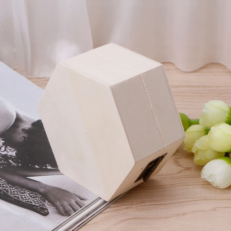 

NEW Polygon Wooden Jewelry Box Makeup Organizer Crafts Storage Case Exquisite Desk Sundries Storage Wooden Jewelry Box organizer