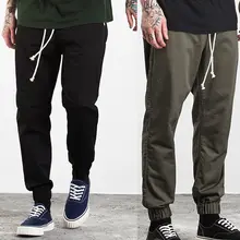 Новые мужские хлопковые облегающие нижняя часть спортивного костюма обтягивающие бегуны тренировочные штаны брюки хаки черный зеленый