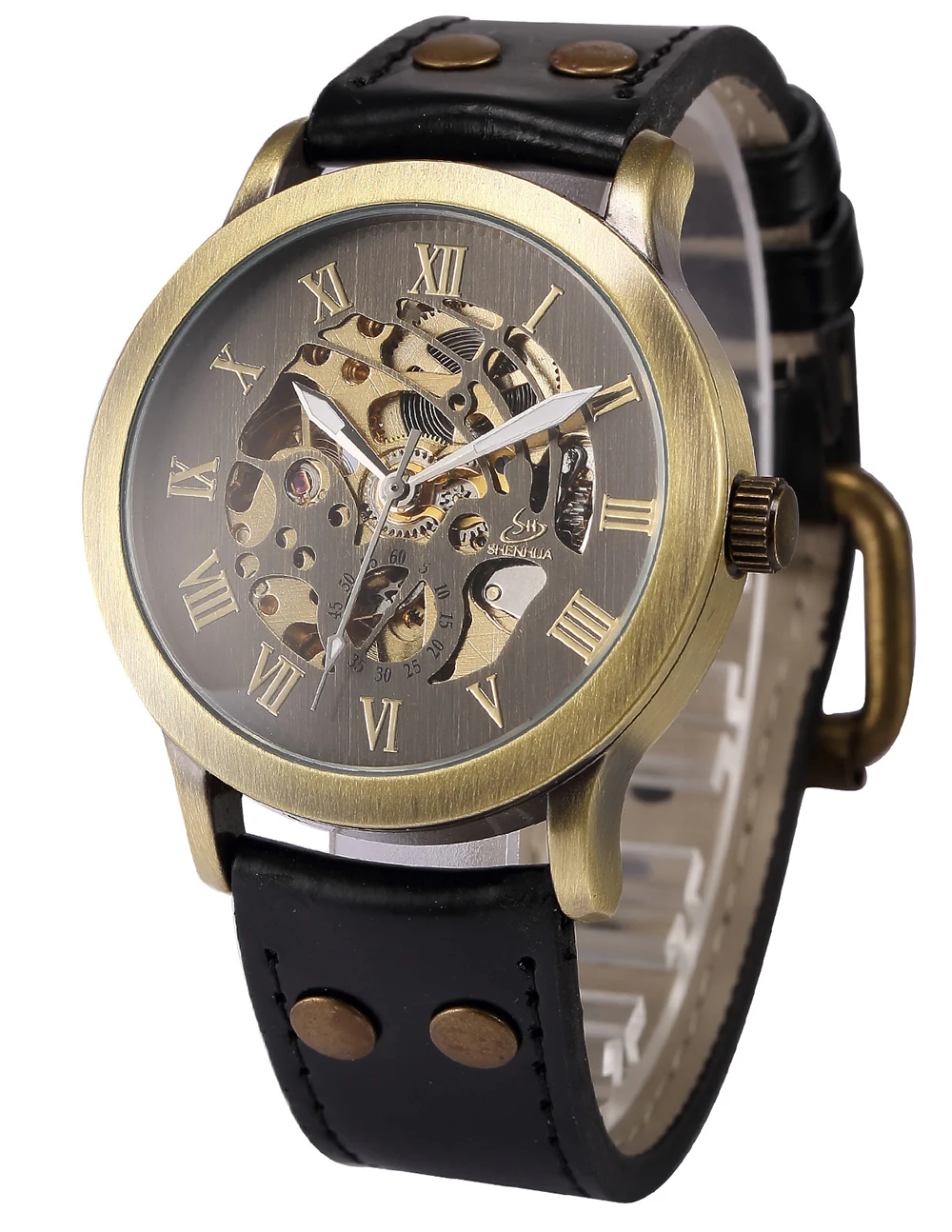 AUTOMATIC SKELETON WATCH MEN-BLACK 3