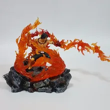 One Piece Action Figures Ace Fire Model Toys With Rock Base With Fire Aura One Piece Anime Portgas D Ace Japanese Anime Figure