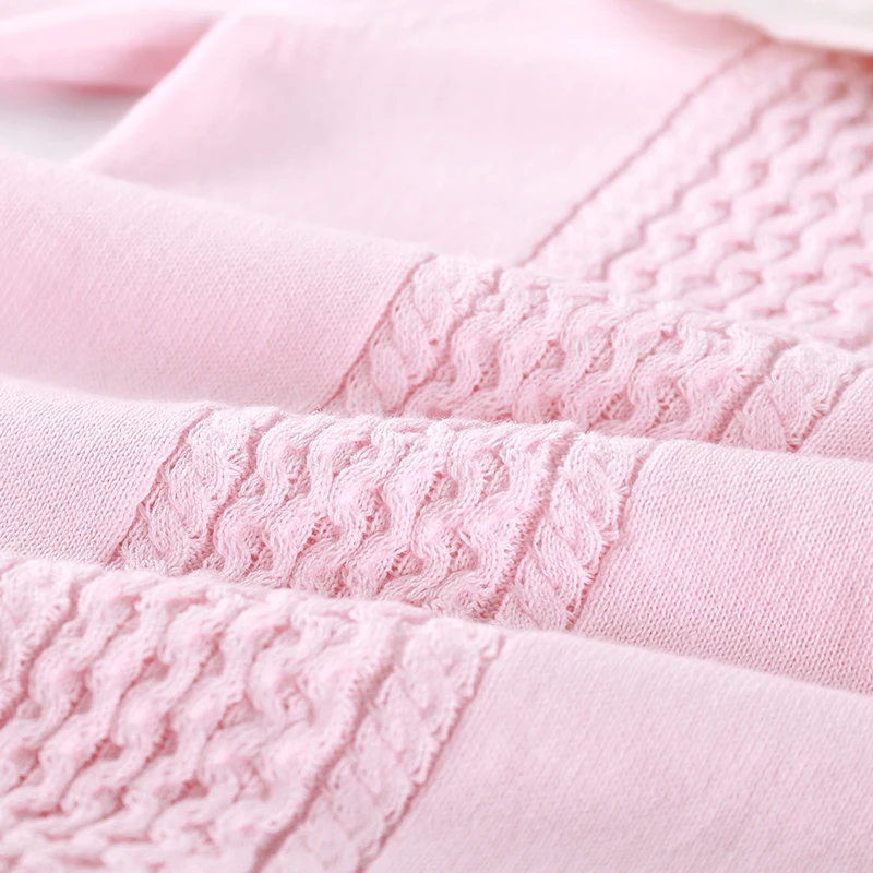 AURO Mesa/Одежда для новорожденных; розовый и синий Вязаный комбинезон; зимняя одежда для младенцев; одежда для малышей