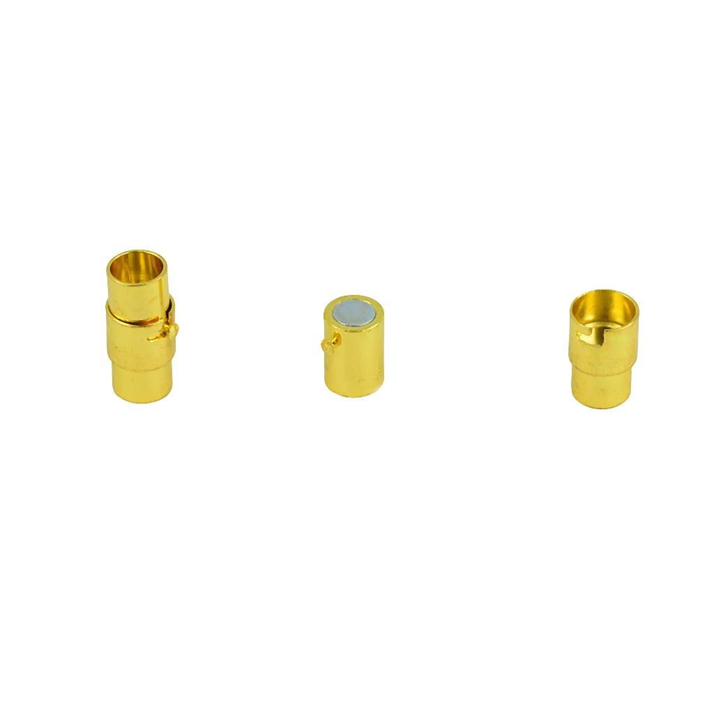20 Sets Leather-Kumihimo Glue In Magnetic Clasp Slide Lock Bracelet DIY 4mm