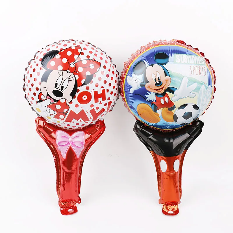 5 шт. Микки Минни Маус ручной фольгированные шары для мальчиков милый воздушный шарик с днем рождения вечерние украшения Дети globos - Цвет: 5PCS