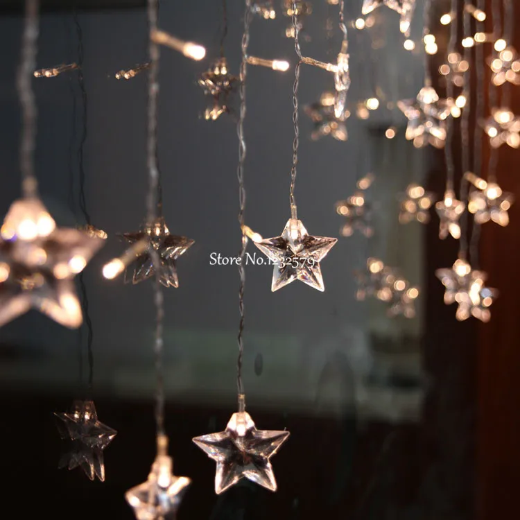 Гирлянда занавеска со звездами 4 м 100 светодиодов|light garland|string lights garlandscurtain string light |