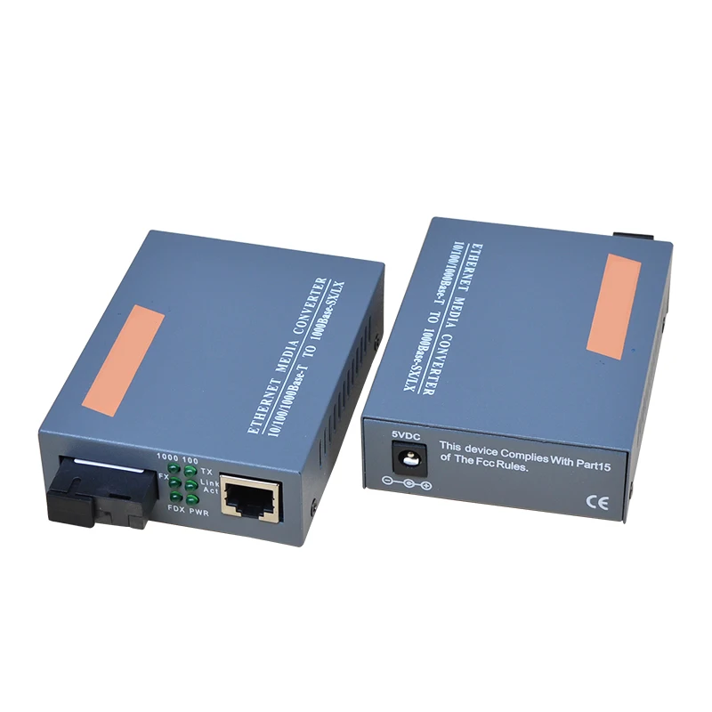 1 пара htb gs 03 a/b Gigabit Волокно оптический media converter 1000 Мбит/с одиночный режим SC Порты и