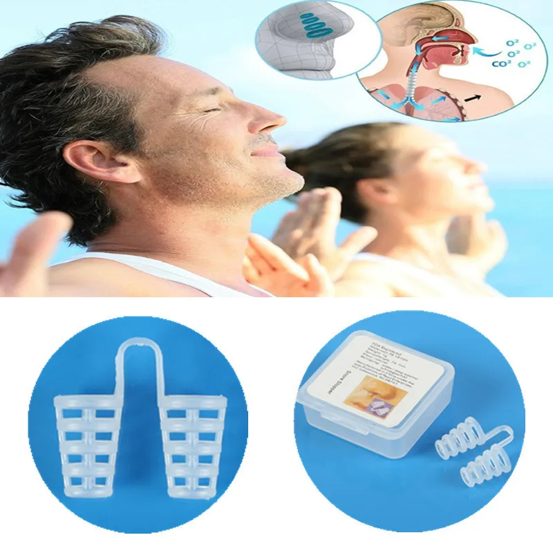 

Healthy Sleeping Aid Equipment Stop Snoring Magnetic Anti Snore Apnea Nose Clip Mini Transparent Anti-Snoring Device Makeup Set