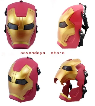 

FAMOUS MOVIES IRON MAN 3 SUPERHERO MASK Tony Stark Mark 7 Cosplay 1:1 Mask Halloween Party Cosplay Full Head Mask