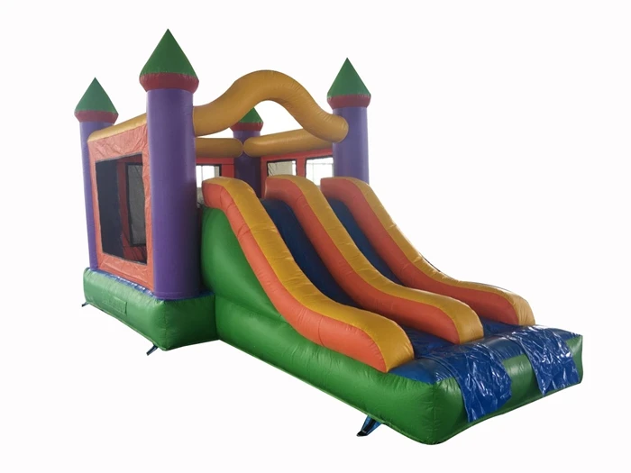 Inflatable Commercial Grade Obstacle Jumping Castle Bounce House Moonwalk With Blower And Super Double Slide In Stock For Sale | Спорт и