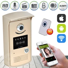 Alta sensibilidad Inalámbrica IP Wifi Mirilla Videoportero de Intercomunicación Timbre de La Cámara + timbre de La Puerta interior Soporte IOS Android