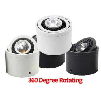 

Surface Mounted COB LED Ceiling Downlight Dimmable 360 Degree Rotating Dimbare LED Spot it 3W 5W 7W 10W Foyer Dining Room Lamp