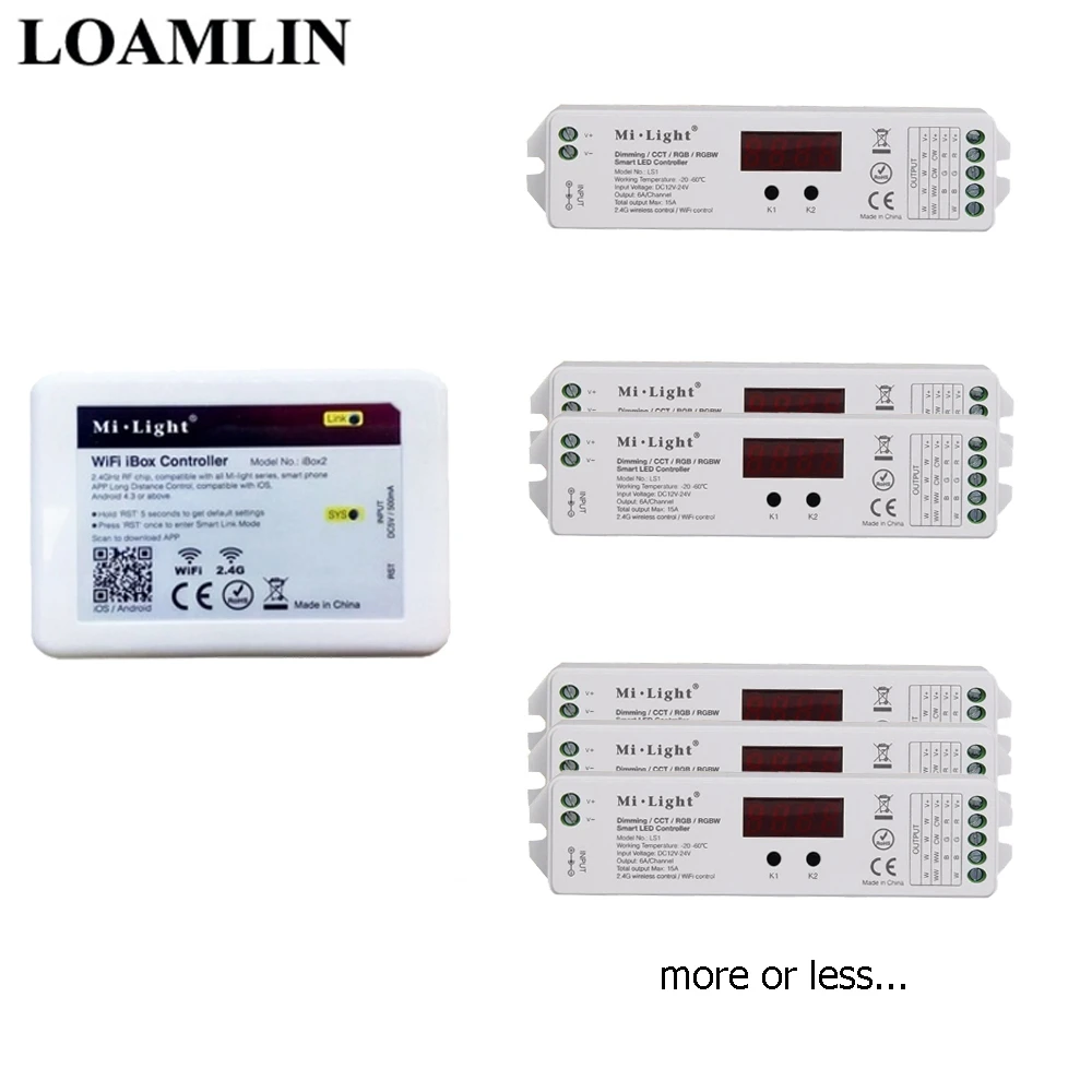 Mi светильник FUT090 пульт дистанционного управления 2,4G Wifi Ibox1/2 управления LS1 умный светодиодный контроллер для RGB/RGBW/RGBWW светодиодный светильник DC12-24V