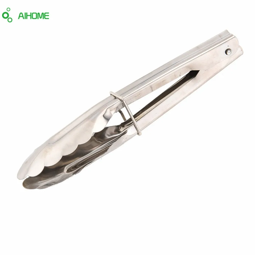 1 Piece Stainless Steel BBQ Tongs Handle Kitchen Tongs Tools Lock Design Barbecue Clip Clamp Portable Kitchen Tool Accessories