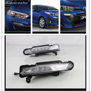 

Car Styling LED Daytime Running Lights for Toyota Yaris / Yaris Ativ 2016 2017 2018 DRL Car Fog Cover Bumper Light