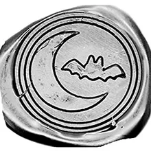 Винтаж Луна и Летучая Мышь Хэллоуин свадебные приглашения индивидуальный Воск уплотнительное штамп Щупы для мангала ложка подарочная коробка комплект