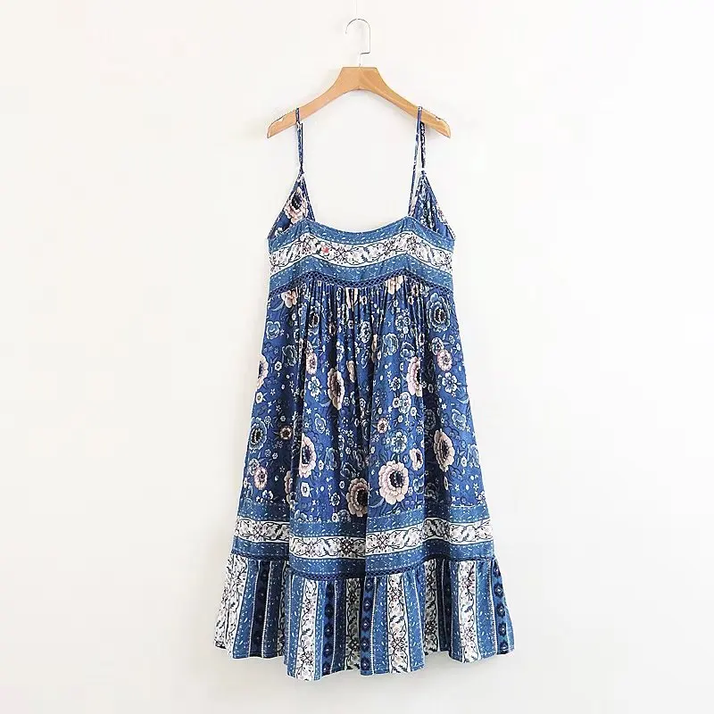 low back denim midi dress