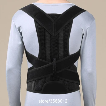 Neoprene Orthopedic Lumbar Support Belt Back Posture Corrector Brace Posture Shoulder Corrector Back Straightener Therapy Belt