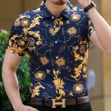 Мужские рубашки, новинка, модный дизайн, мужская одежда с цветочным принтом, мужская рубашка с коротким рукавом, платье с цветочным принтом, рубашки