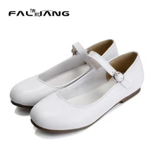 Sweet School Grils Womens Round Toe Flat Ballet Boat Shoes Ankle Strap Plus Size EUR35-43
