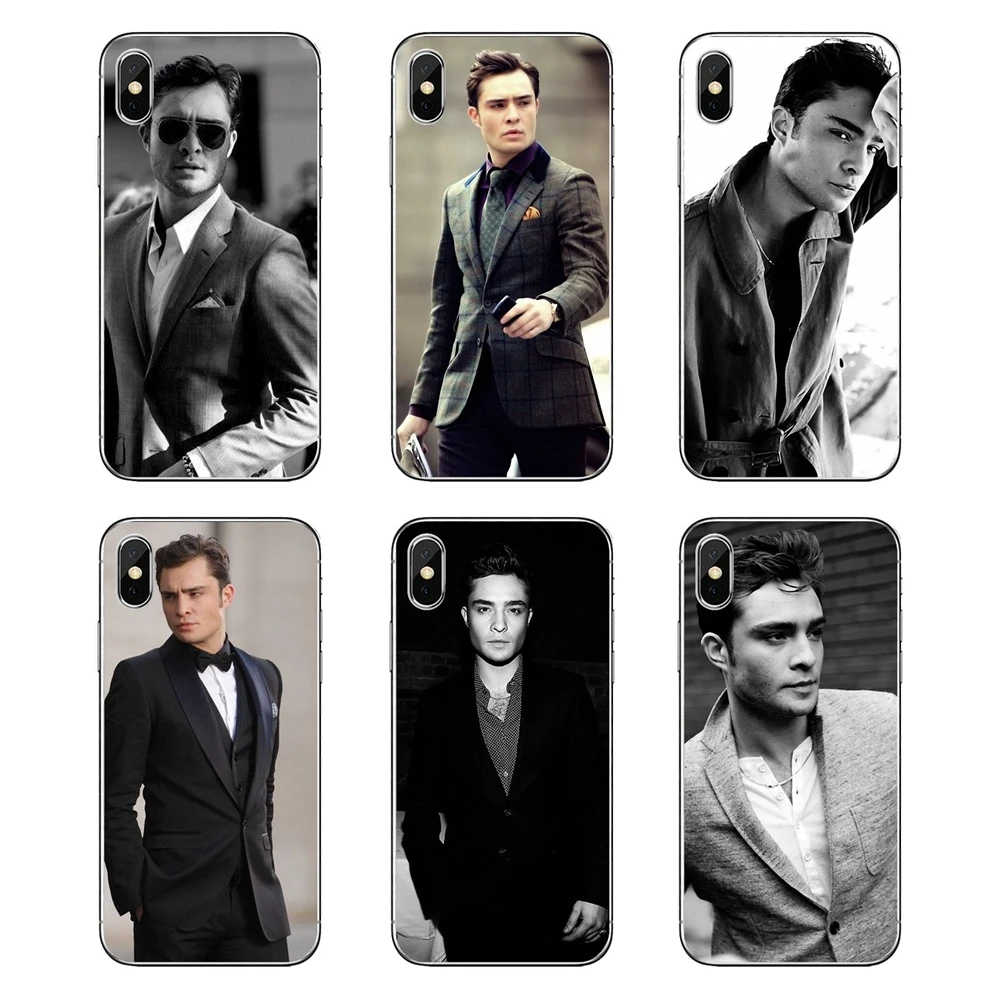 

For iPod Touch iPhone 4 4S 5 5S 5C SE 6 6S 7 8 X XR XS Plus MAX Gossip Girl Ed Westwick Chuck Bass Transparent Soft Cases Covers