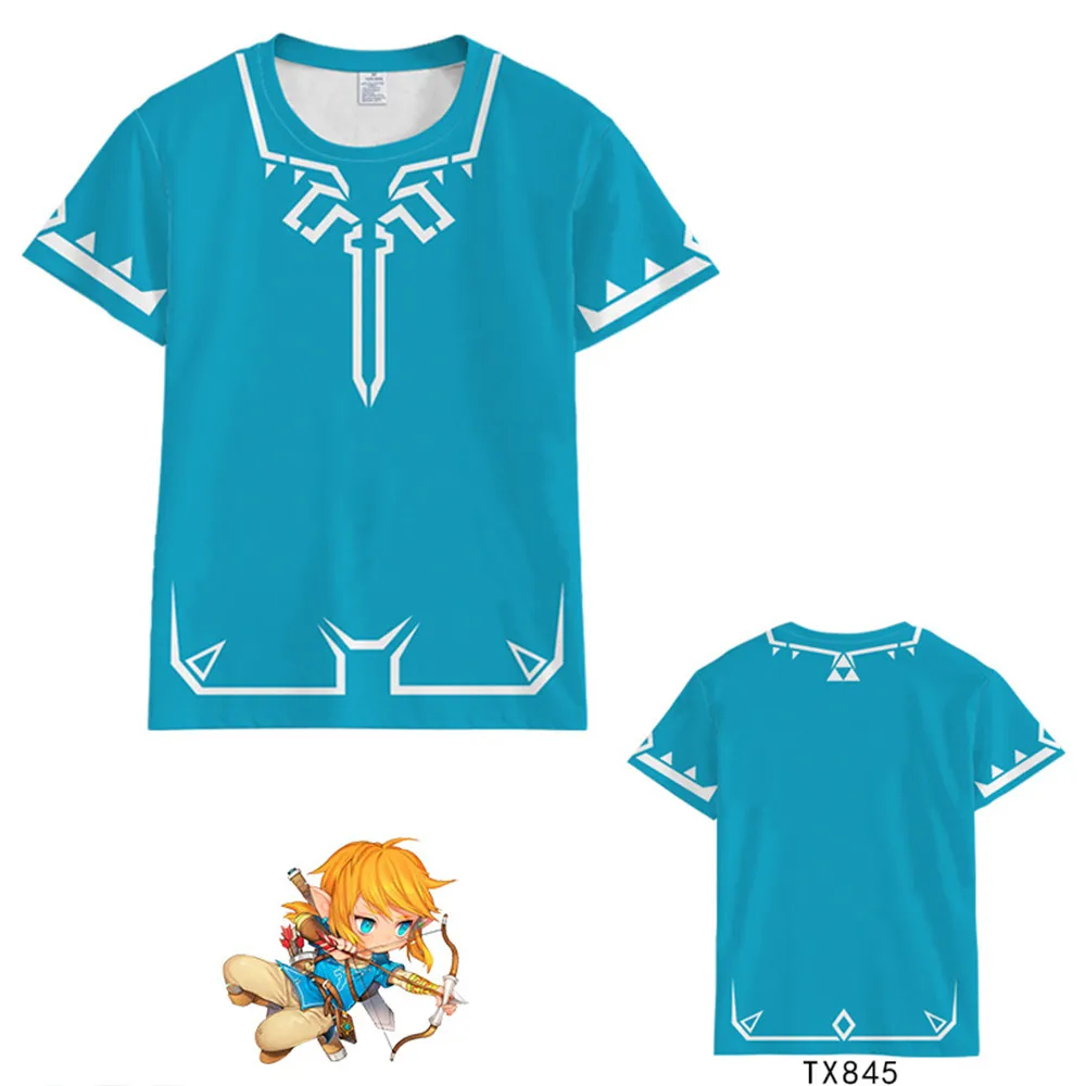 

The Legend of Zelda: Breath of the Wild link 3D printed short-sleeved T-shirt unisex color casual T-shirt top Cosplay costume