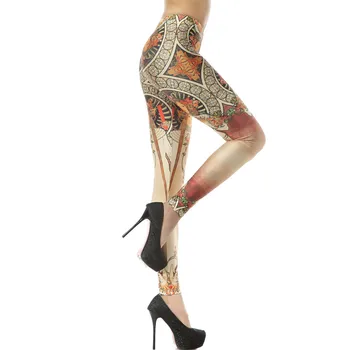 

Leggins for Woman Pants Women's Colorful Print Leggings Stretchy Skinny Sexy Warmer Body shape Pencil Pants Summer Creative