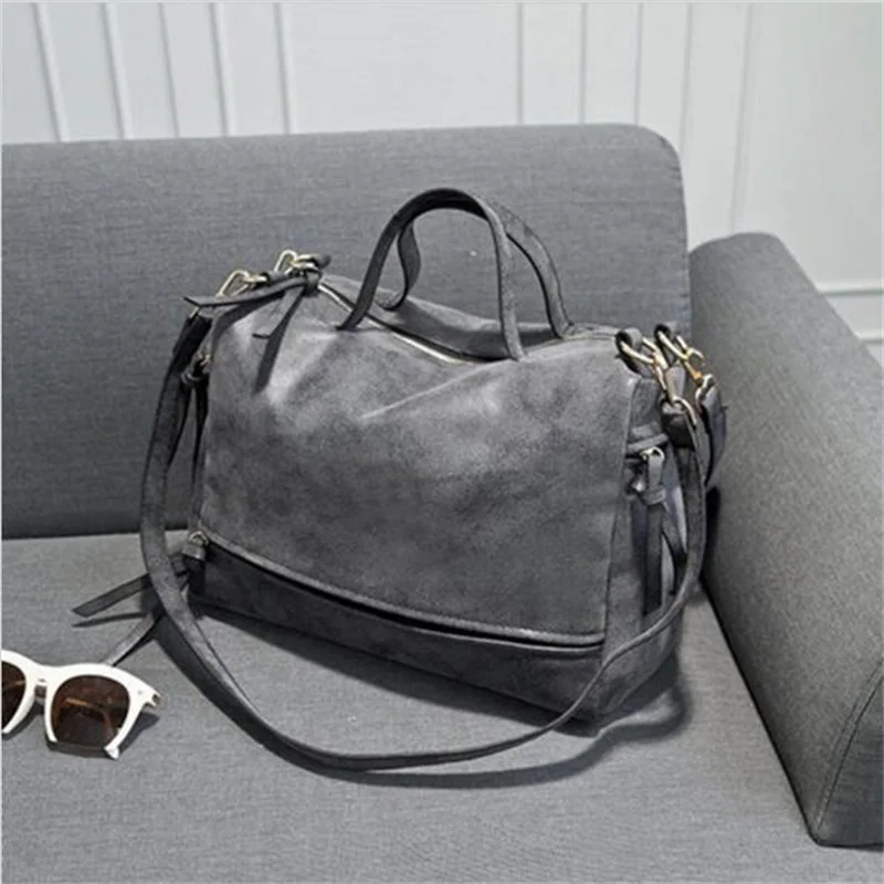 

Luxury Designer Ladies Hand Shoulder Bag Nubuck Leather Vintage Messenger Motorcycle Bags Women's Handbags bolsa feminina AWM48