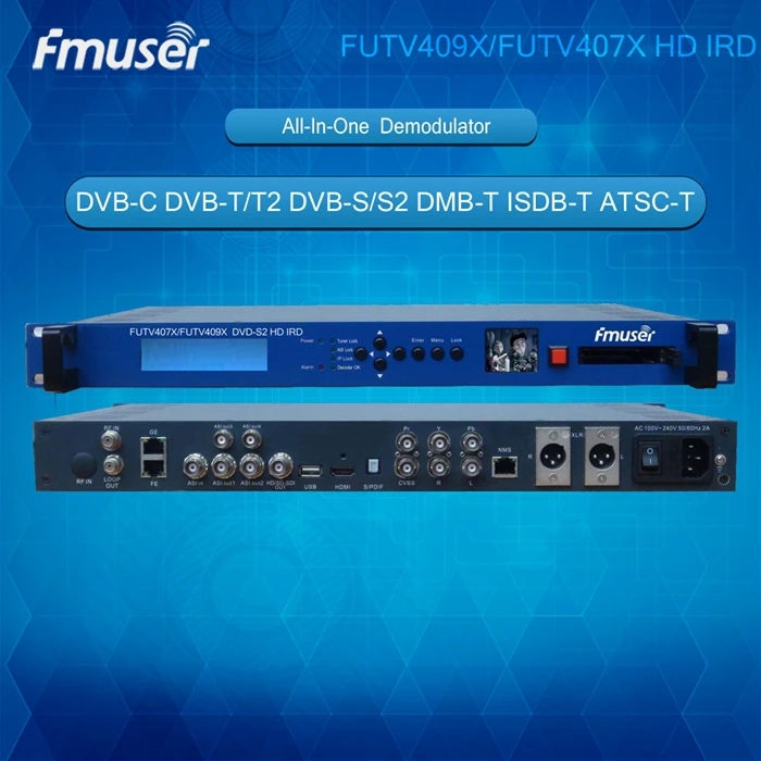 CAM IRD(1 DVB-C/T/T2/S/S2 DMB-T ISDB-T ATSC-T RF Input 1 ASI IP In 2 Output HDMI SDI CVBS XLR Out)with Live Screen | Электроника