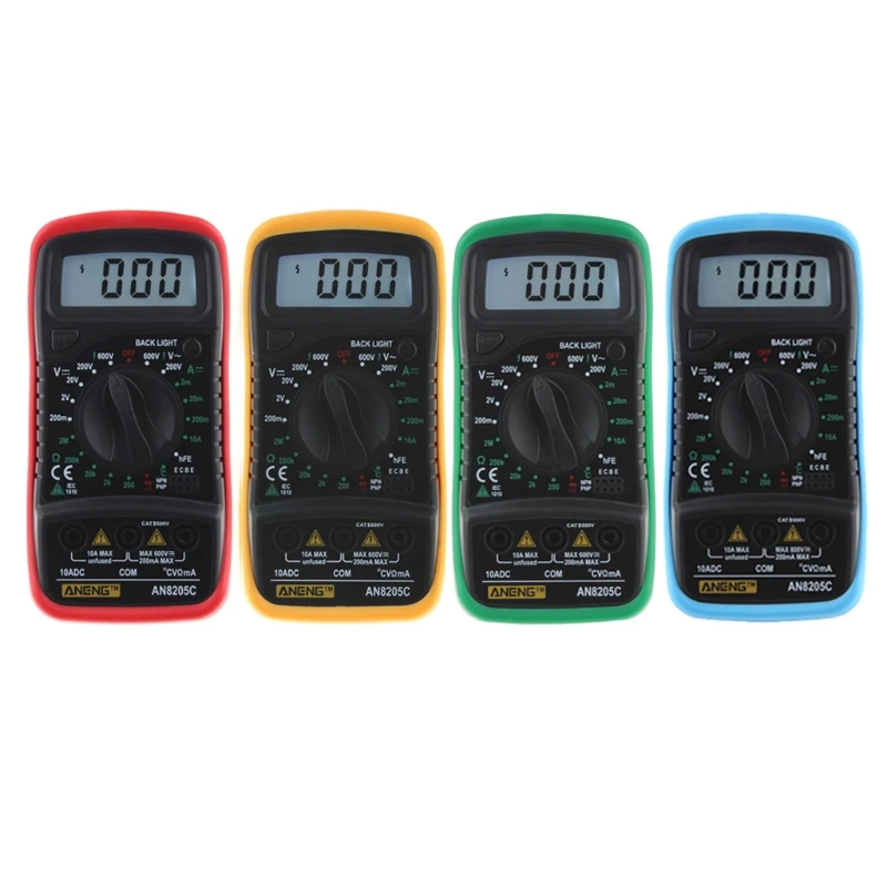 

Digital Multimeter AN8205C AC/DC Voltage Ammeter resistance Temperature Tester