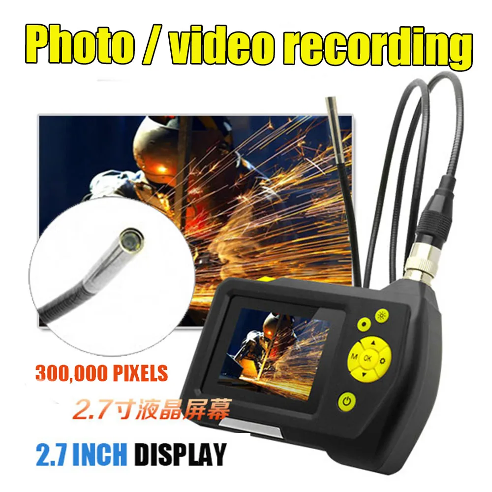 NTS100 1 м/2 м/3 м 8 2 мм 7 &quotlcd эндоскоп бороскоп змея инспекционная трубка камера DVR с