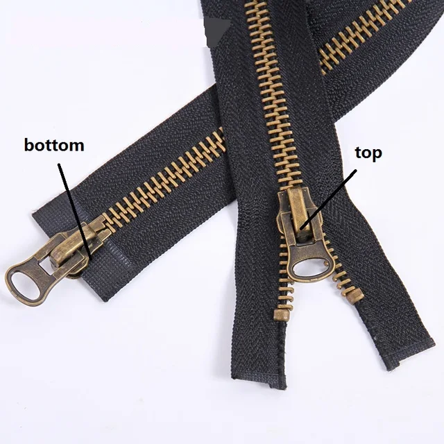 8 metal zipper with double sliders for DIY clothing ind coat down