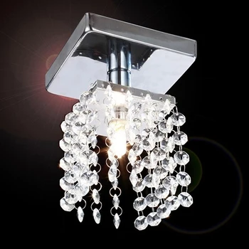 

New Arrival Mini Semi Flush Mount in Crystal Chandelier Light Lamp Lighting Chrome Finish (US plug) H9525US Chandelier [NF] HR