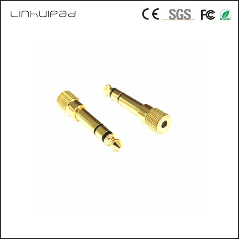 Linhuipad J-1 6 35 мм (1/4 дюйма) от мужчины до 3 5 (1/8 Женский золотое покрытие | Электроника