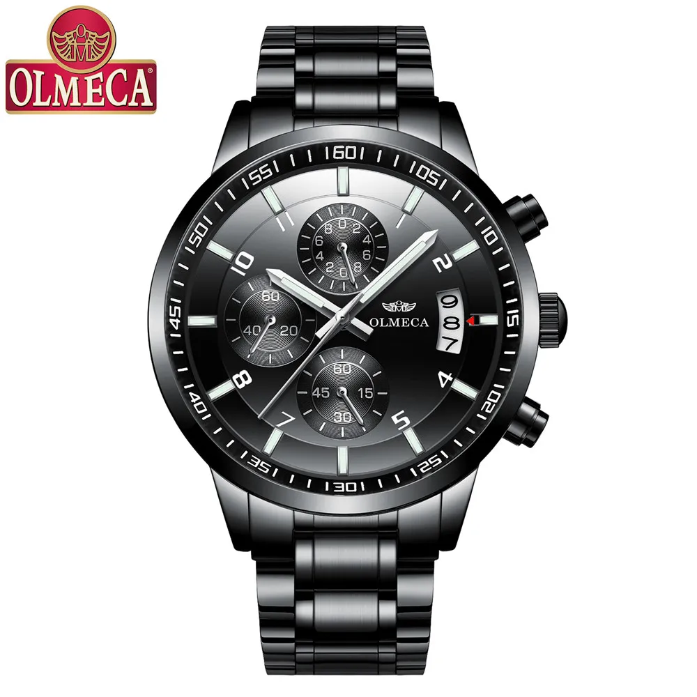 

OLMECA Mens Watches Top Brand Luxury Militray Sport Quartz Watch Men Waterproof Male Sport Clock Wristwatches Relogio Masculino