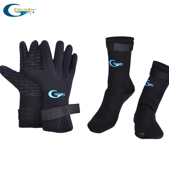 Yonsub 3mm Neoprene Scuba Diving Gloves+3mm diving socks Prevent Scratches Warming Snorkeling Equipment neoprene 3mm scuba diving suit men women wetsuits equipment snorkeling jumpsuit one piece long sleeved surf wear rash guards