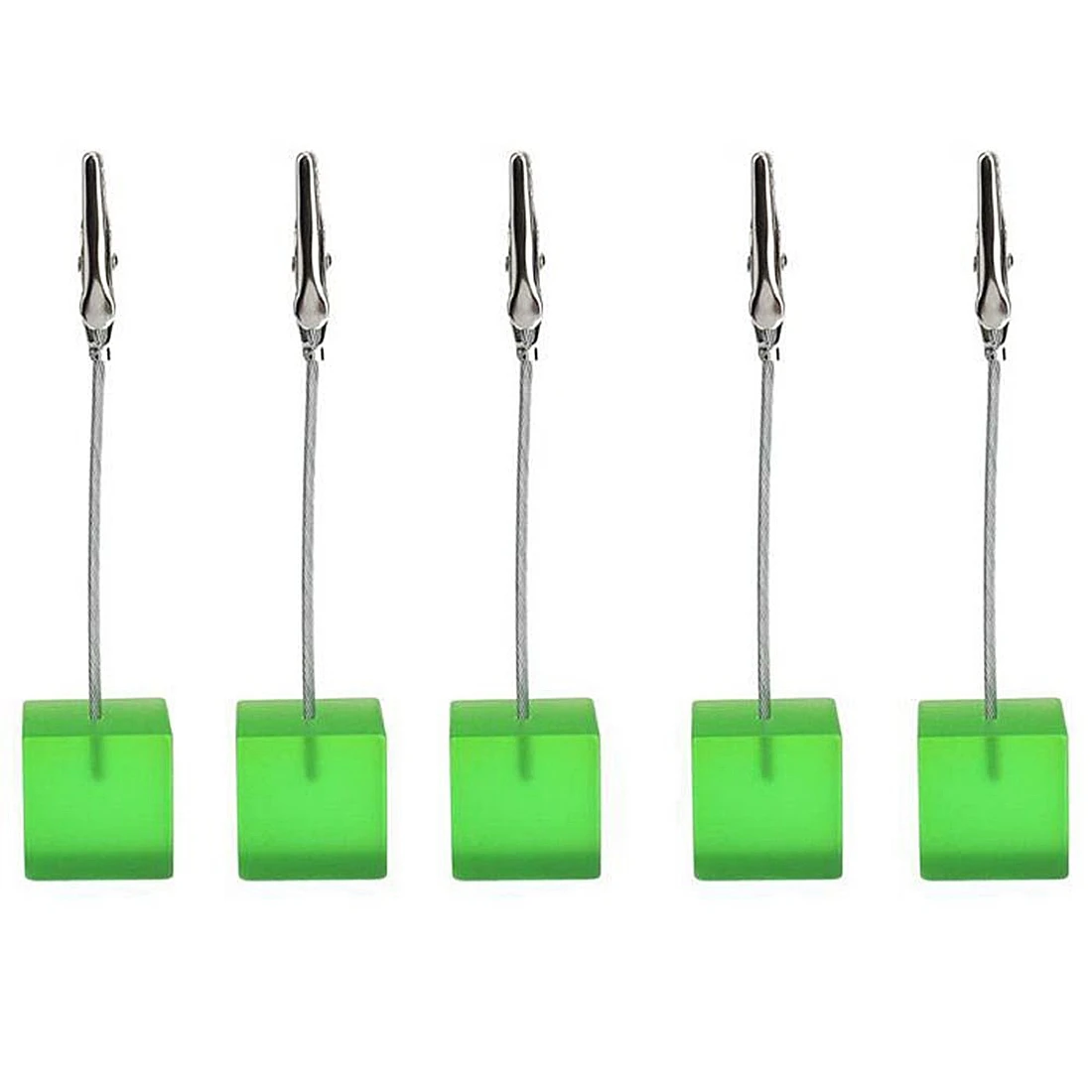 

SOSW-5pcs Memo Clips Card Holders Wedding Name Table Setting Marker (Green)