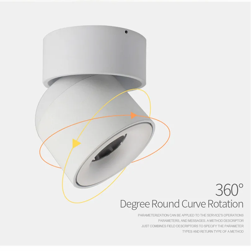 

Surface Mounted Adjustable LED Downlights 10W 15W COB Recessed Ceiling Lamps Spot Light for Home Clothing Shoes Shop Stores 1pcs