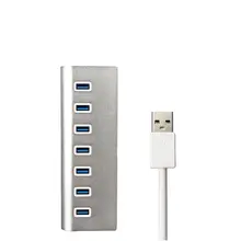 7 портов usb-хаб s Высокоскоростной USB 3,0 концентратор Алюминиевый 5 Гбит/с семь в одном usb-хаб для Apple пк компьютер ноутбук планшет